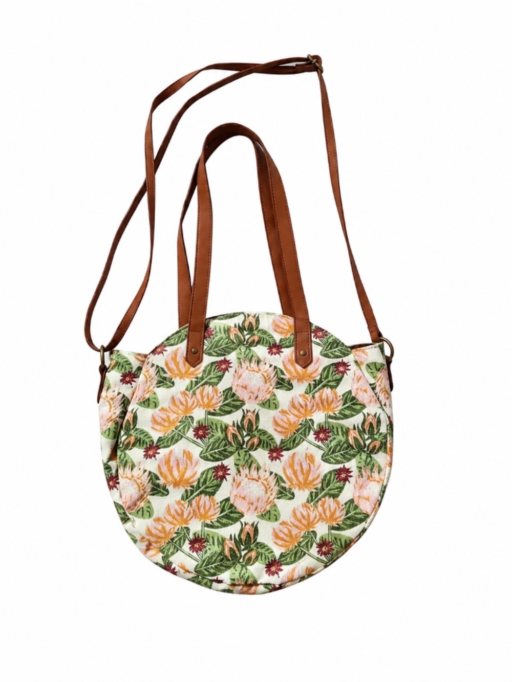 Brand New T-Shirt & Jeans Floral Tangerine Tote Bag